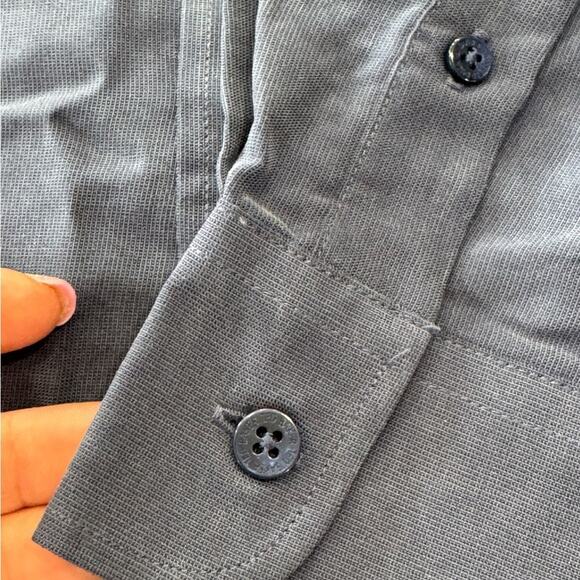 Ted Baker Blue Gray Storm Button-Down Shirt NEW Size 4 / US Large - Picture 6 of 10